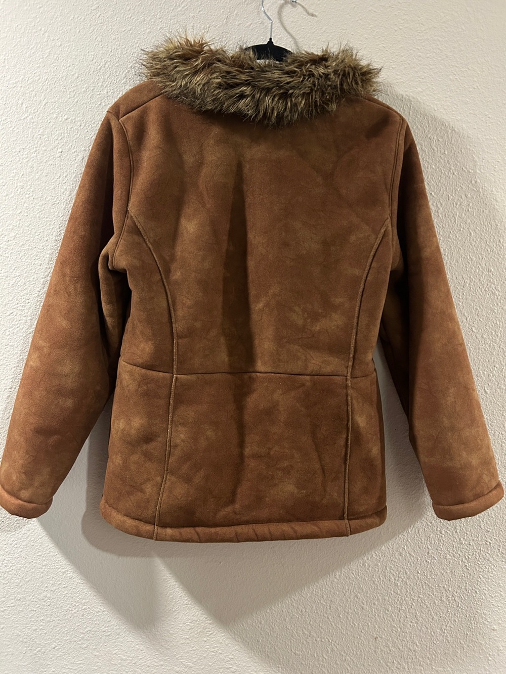 White Stag Brown Teddy Jacket with Faux-Fur Collar - Picture 2 of 3